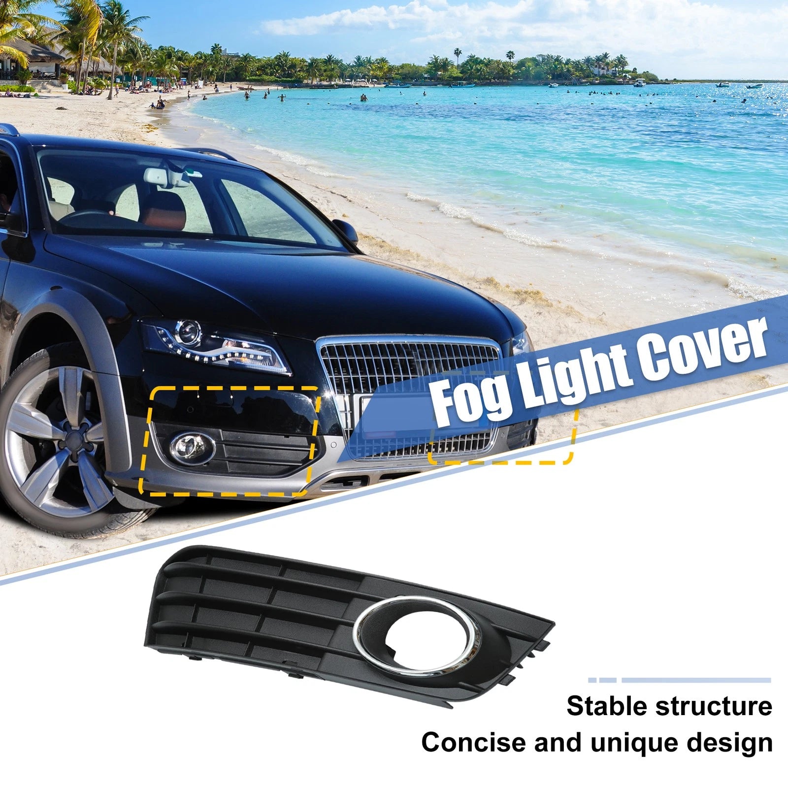 Front Right Fog Light Grille Cover for Audi A4 (2001–2008) 8KD 807 682 01C