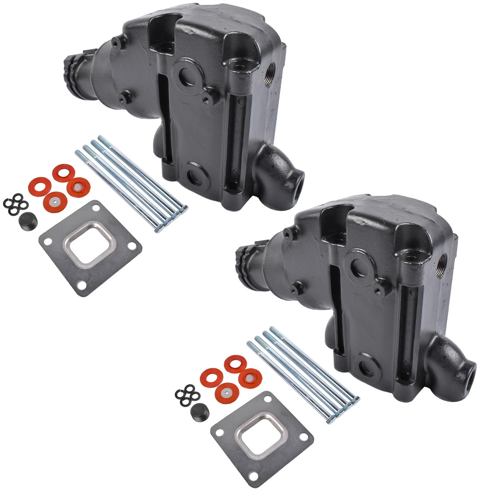 2X 14 Degree Down Angle Dry Joint Elbow Riser for Mercruiser V6 V8