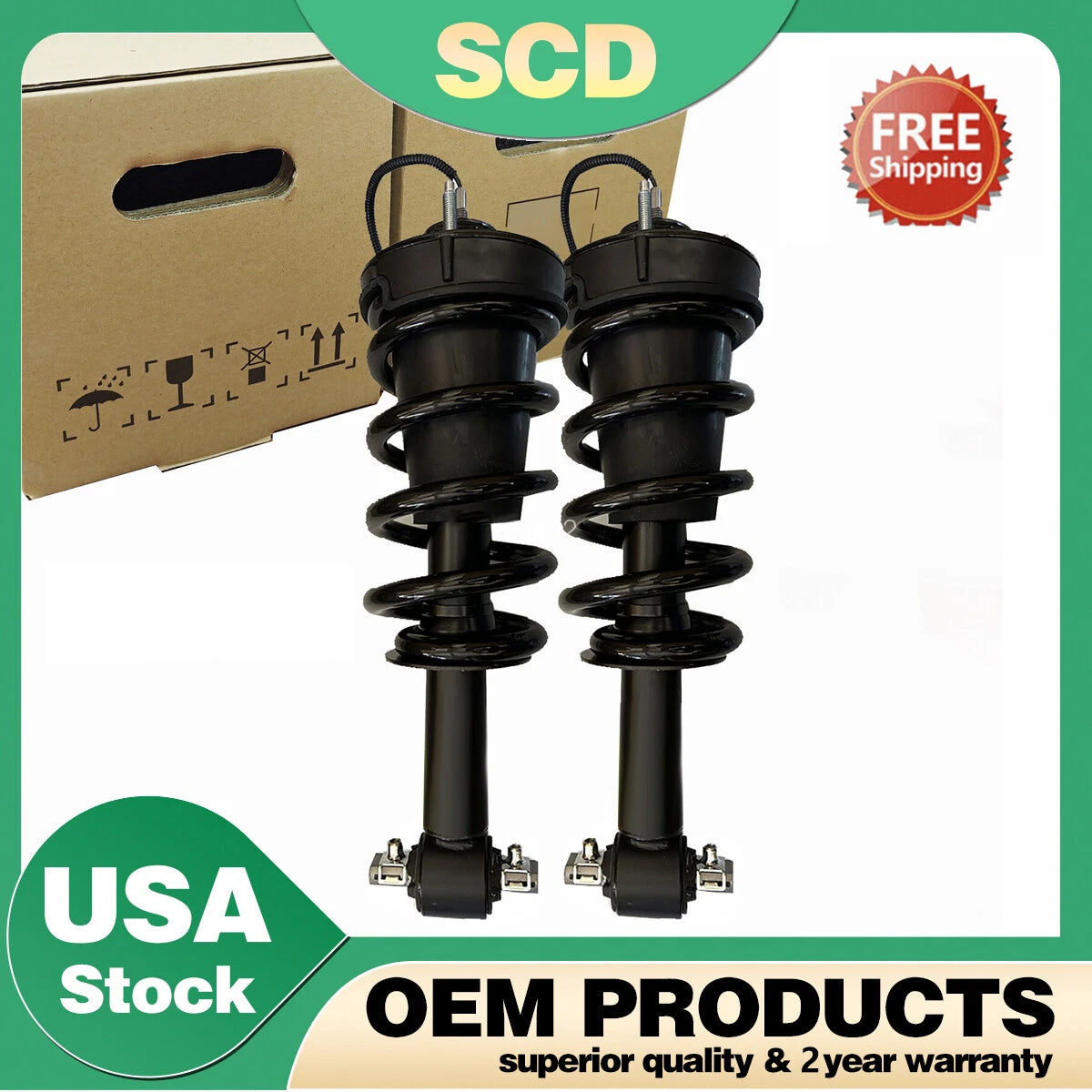 Pair Front Shock Struts for Cadillac Escalade Tahoe Yukon XL (2002–2014) 84176631