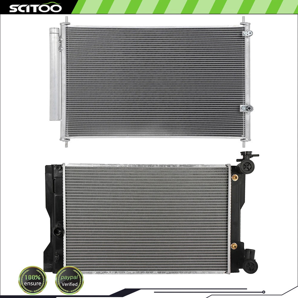 Radiator and A/C Condenser for Toyota Corolla (2009–2017) Matrix (2009–2014)
