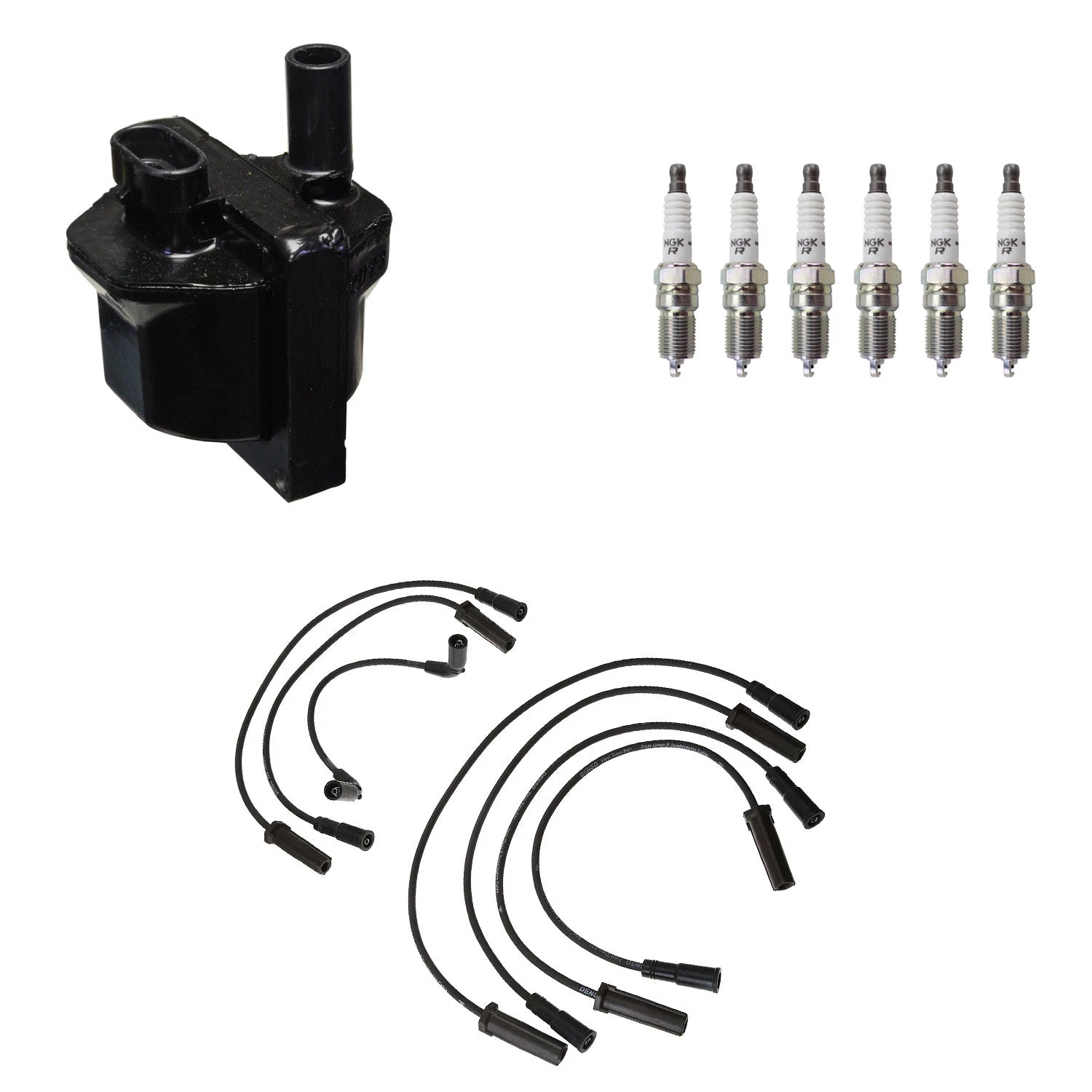 Denso Ignition Coil Wires & NGK Spark Plugs Kit for Silverado 1500 (1999–2006)