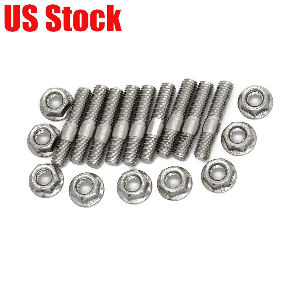 9X Exhaust Manifold Studs Kit for Honda Acura B/D Series Civic Integra (V3)