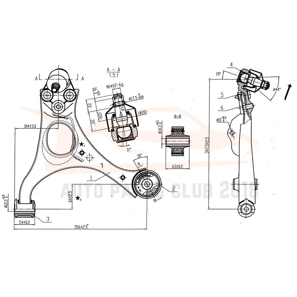 2X Front Suspension Lower Control Arms for Acura CSX Honda Civic (2007-2008)