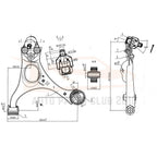 2X Front Suspension Lower Control Arms for Acura CSX Honda Civic (2007-2008)
