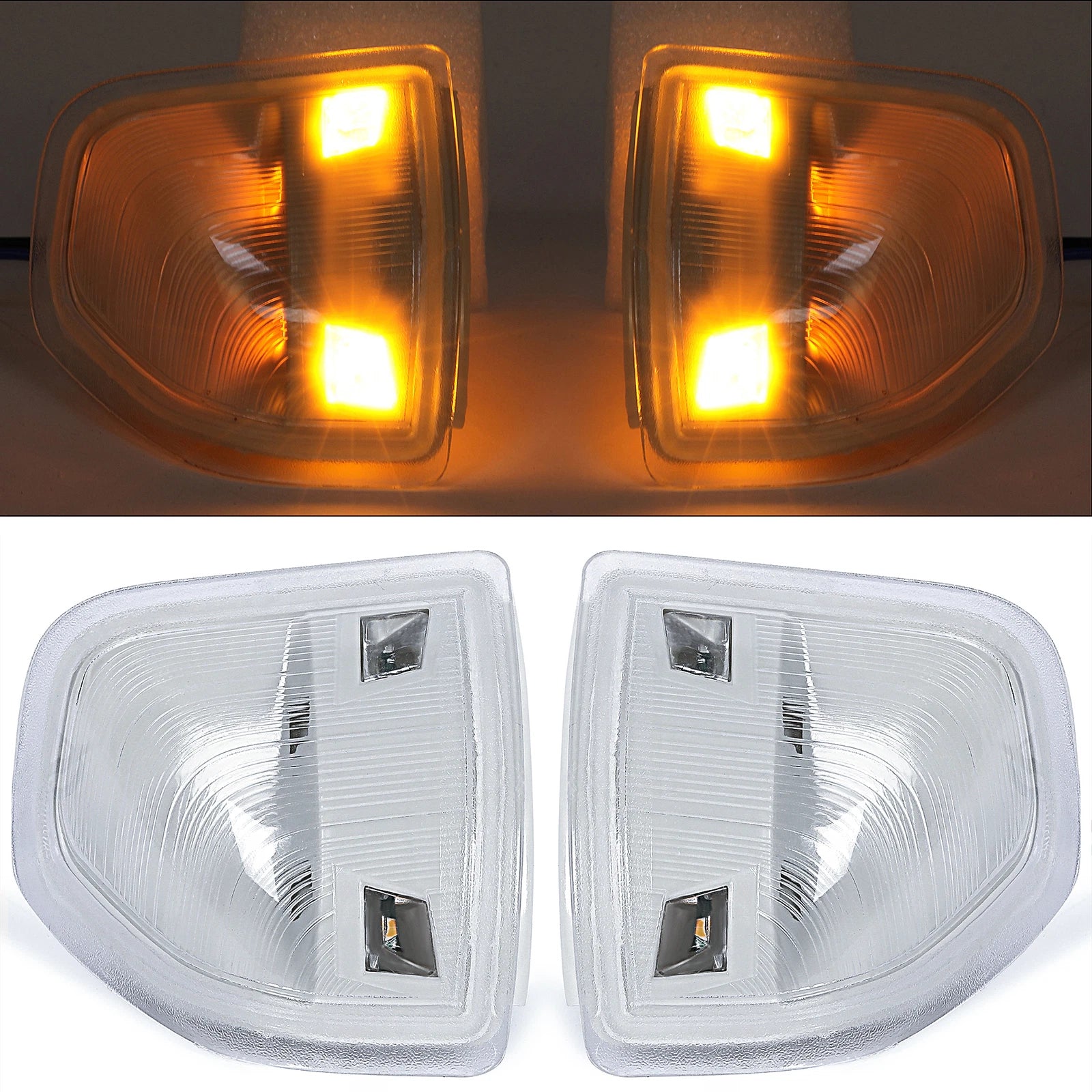 Clear LED Side Mirror Turn Signal Light for Dodge Ram 1500 2500 3500 4500 (2010–2023)