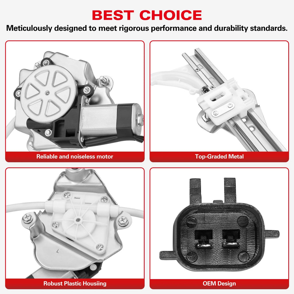 Driver Side Rear Power Window Regulator with Motor for Jeep Liberty (2002–2007)