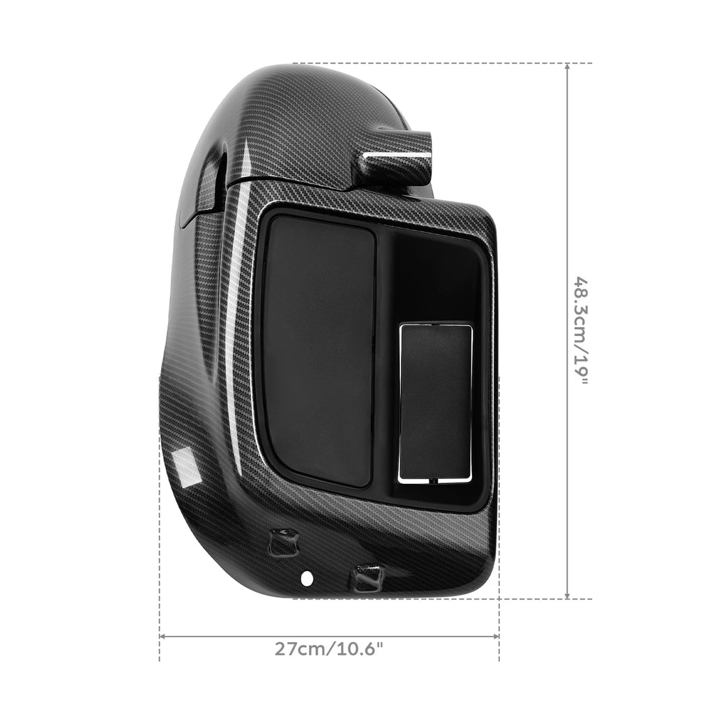Carbon Fiber Lower Vented Fairing Glove Box for Harley Touring Road King (2014–2023)