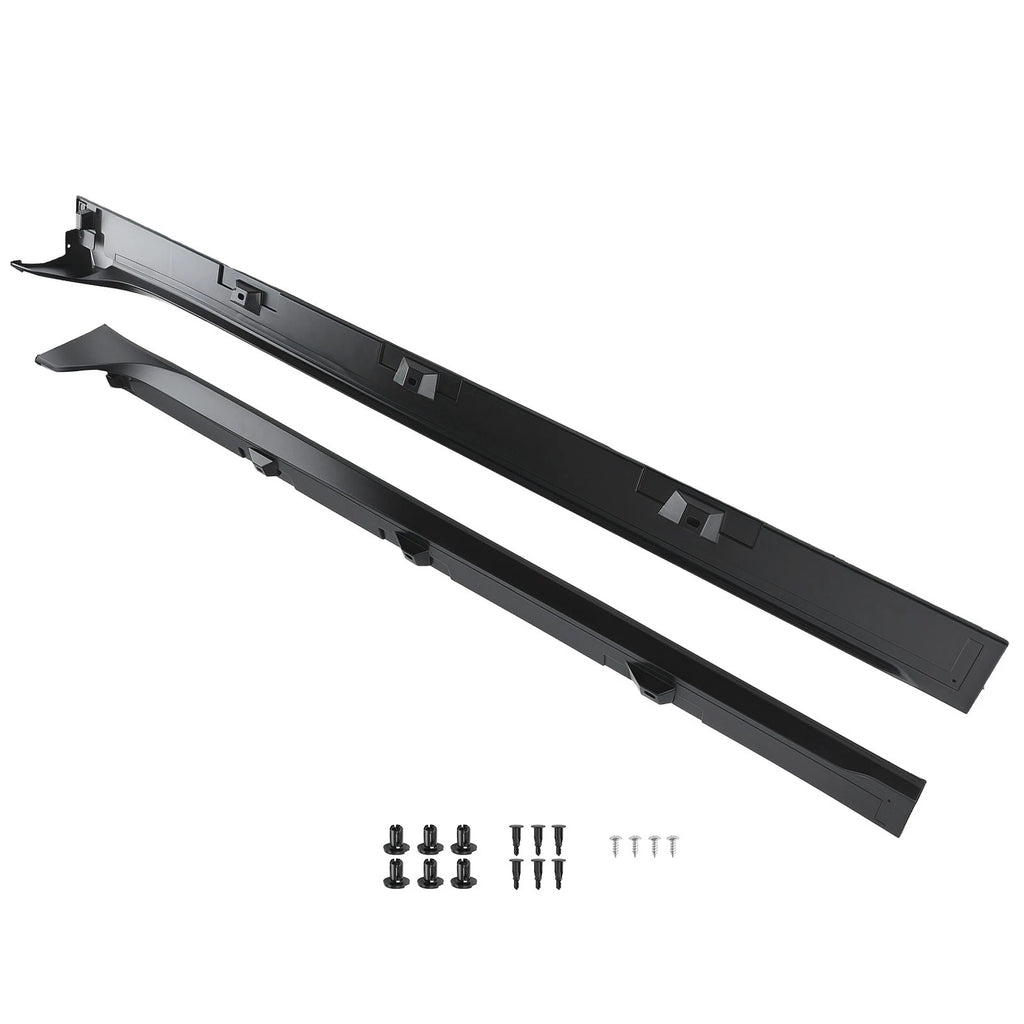 2pcs ABS Side Skirt Kit for Honda Civic Sedan 4DR Si (2016–2021) Matte Black