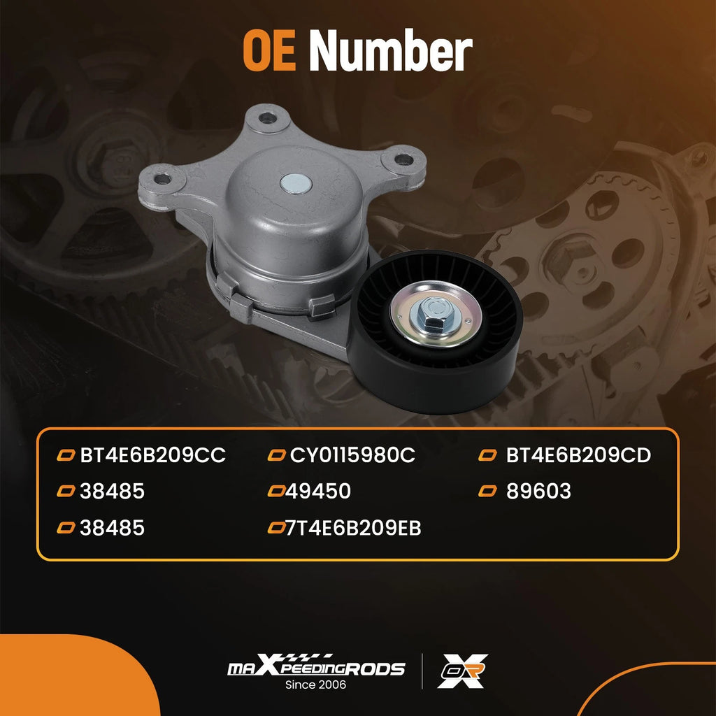 Belt Tensioner for Lincoln MKZ, Mazda CX-9 (2007–2016) Steel V-Ribbed