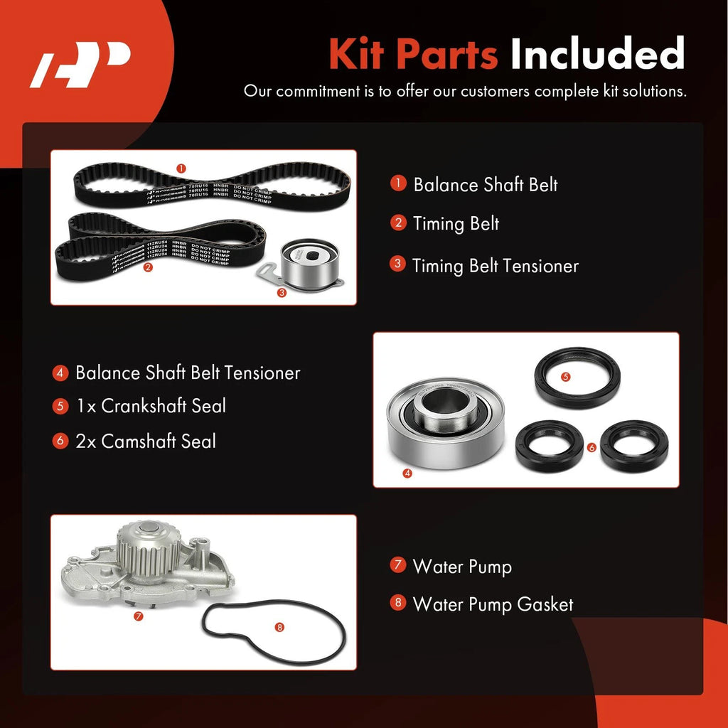 7X Timing Belt & Water Pump Kit for Honda Accord Odyssey (1994–2002)