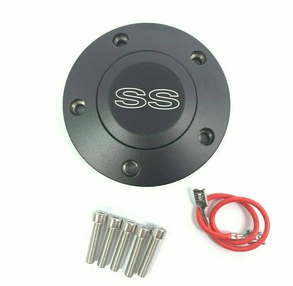 14 Inch Polished 5 Hole Steering Wheel with Black Horn Button for Jeep JL (2018–2024)