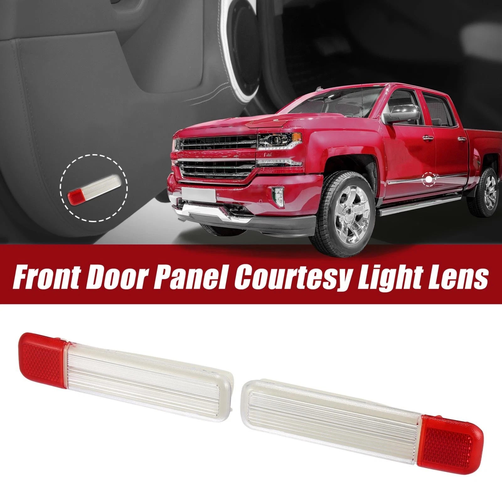 LED Interior Door Courtesy Light Lamps Pair for Chevy Silverado, GMC Sierra 