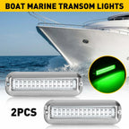 2X LED Underwater Transom Lights for Boat Marine Pontoon (316 Stainless Steel)