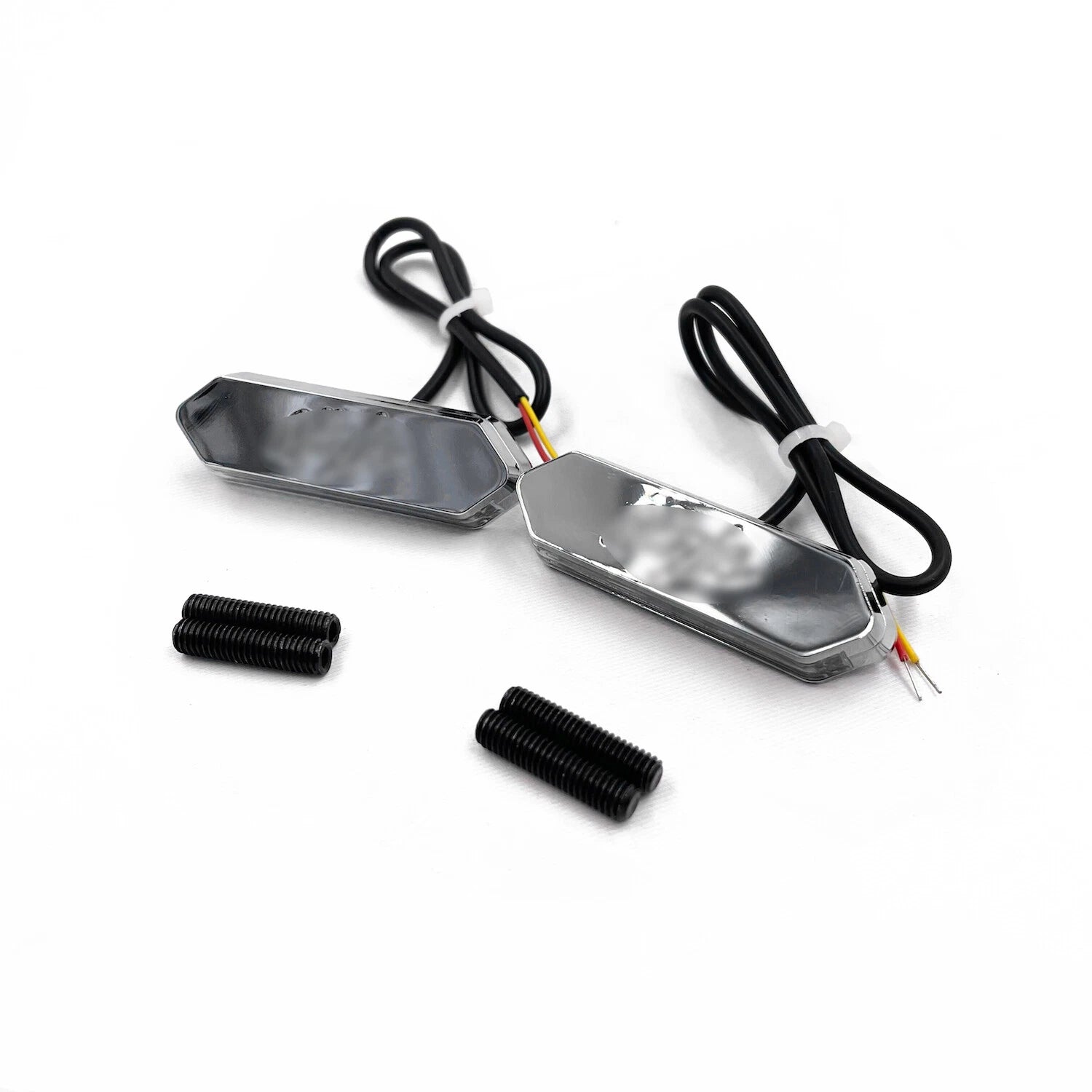 Chrome LED Mirror Block Off Base Plate for Kawasaki ZX-6R (2013–2018), Ninja 250 (2013–2020)