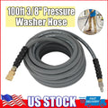 100ft 3/8" Pressure Washer Hose 4000 PSI Non-Marking with Couplers