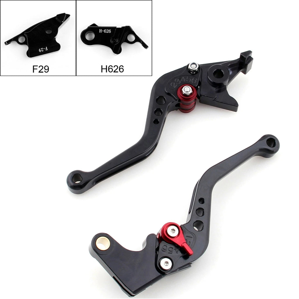 Short Brake Clutch Levers for Honda CBR929RR (2000–2001) - Black