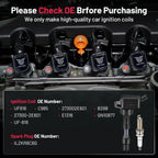 4X Ignition Coils & Iridium Spark Plugs for Kia Forte/Forte Koup (2010–2013)