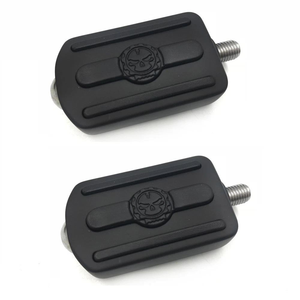 Black Skull Shifter Peg w/ Lever for Harley 1984–2017 Street Bob/Fat Bob/Softail