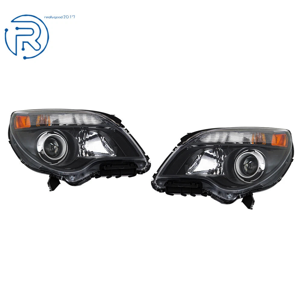 Set of 2 Halogen Headlights for Chevy Equinox (2010-2015)