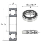 Deep Groove Ball Bearing P5 for Scooter Skateboard Wheel (55x100x21mm)