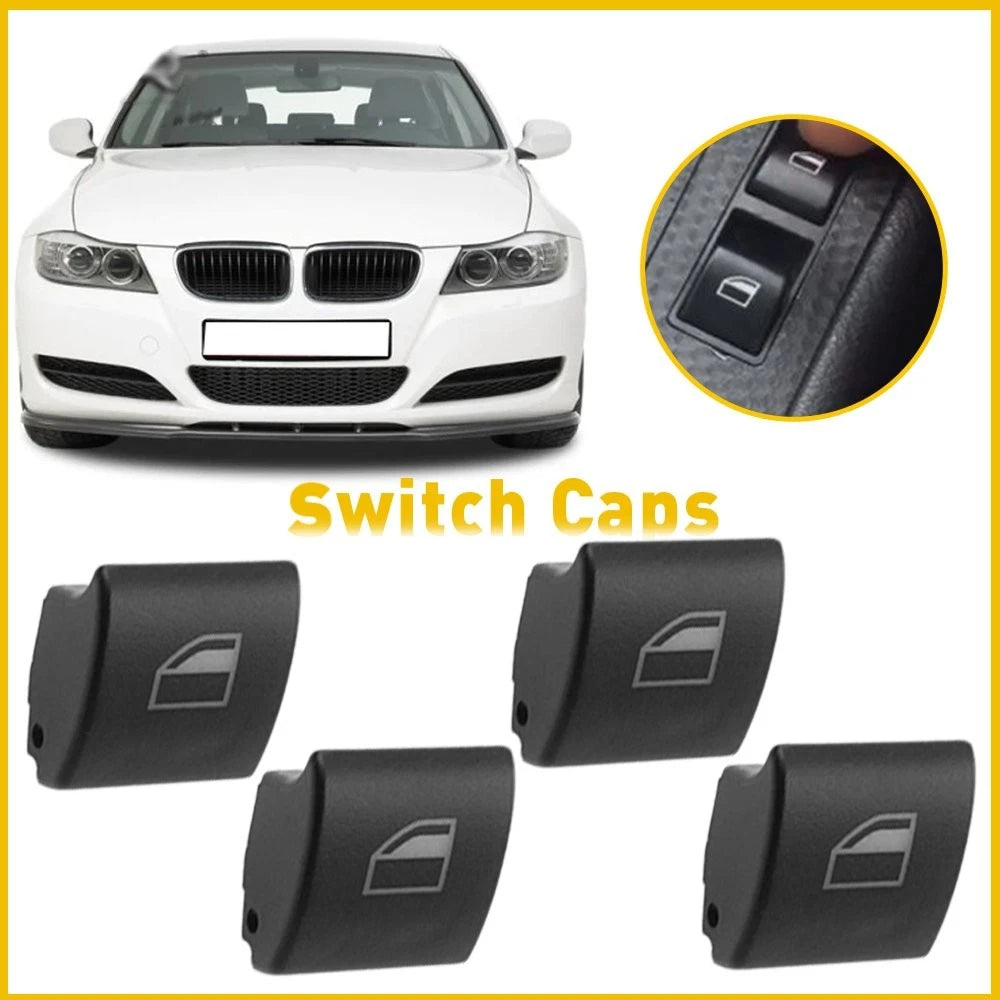 Set of 4 Window Switch Button Cover Caps for BMW E46 3-Series (1998–2006)
