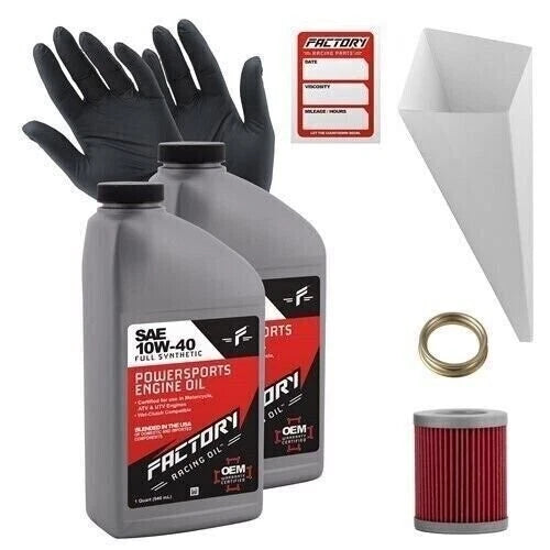 2qt Oil Change Kit for Kawasaki KLX125A KLX125B (2003–2008) SAE 10W-40