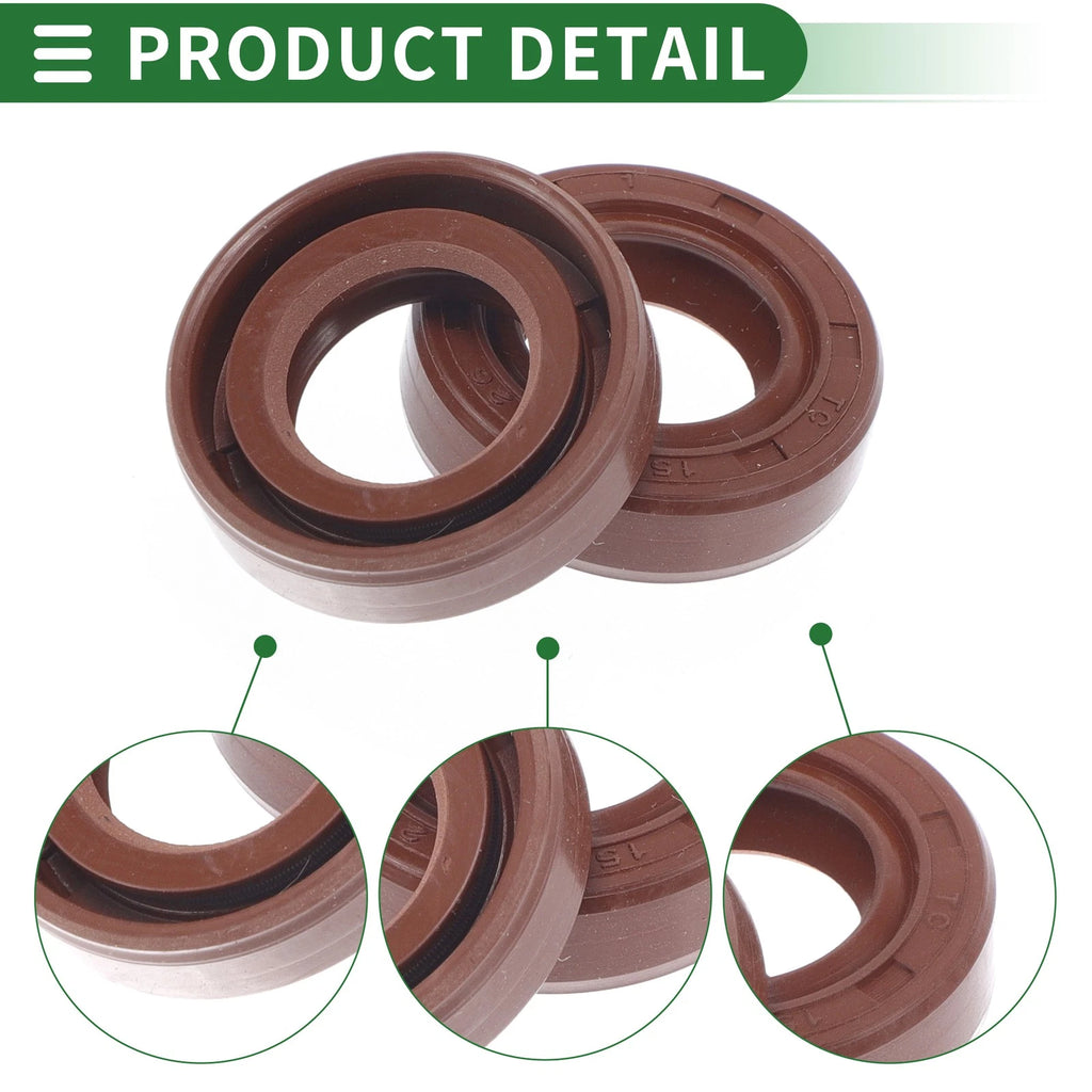 Set of 5 Oil Seal Rotary Shaft Seal FKM Rubber 15x26x7mm