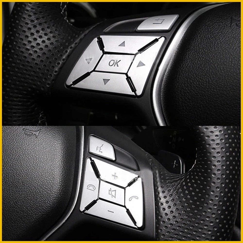 Steering Wheel Button Trim for Mercedes Benz E C G Class W204 (2012–2016)