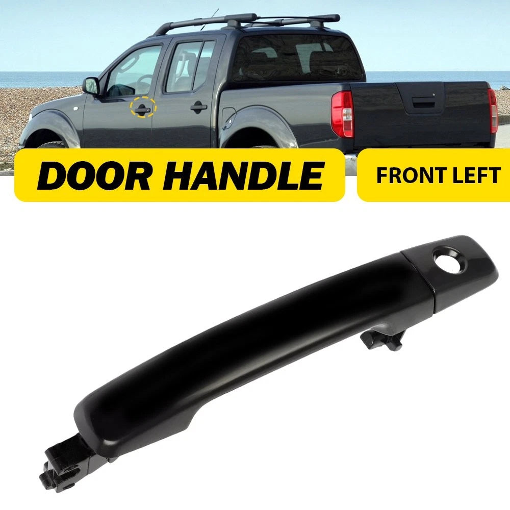 Exterior Door Handle for Nissan Frontier (2005–2008) - Smooth Black Front Left