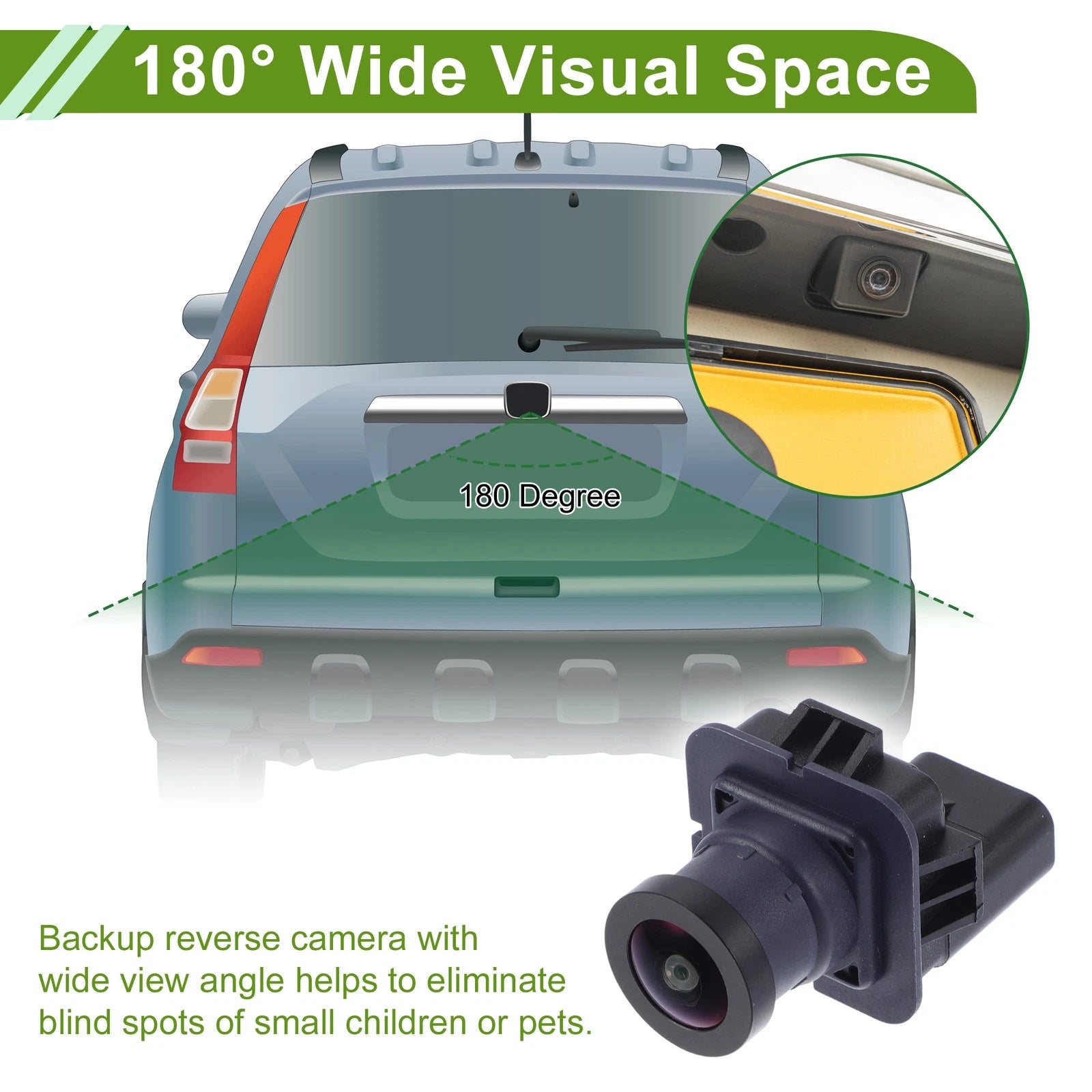 Rear View Camera for Ford Mustang (2015–2019) 120-180 Degree