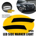 2X Smoked Front LED Side Marker Lights for Chevrolet Camaro, Cadillac CTS, ATS