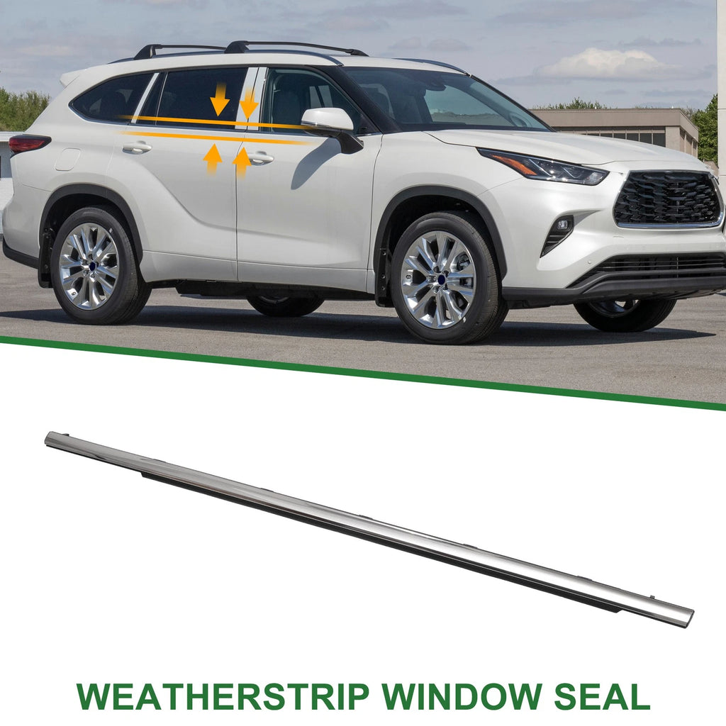 1pc Rear Left Weatherstrip Window Seal No. 757400E080 for Toyota Highlander (2015–2021)