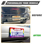 LGBT Universal 2 Holes License Plate Frame Stainless Steel (Weather-Proof)