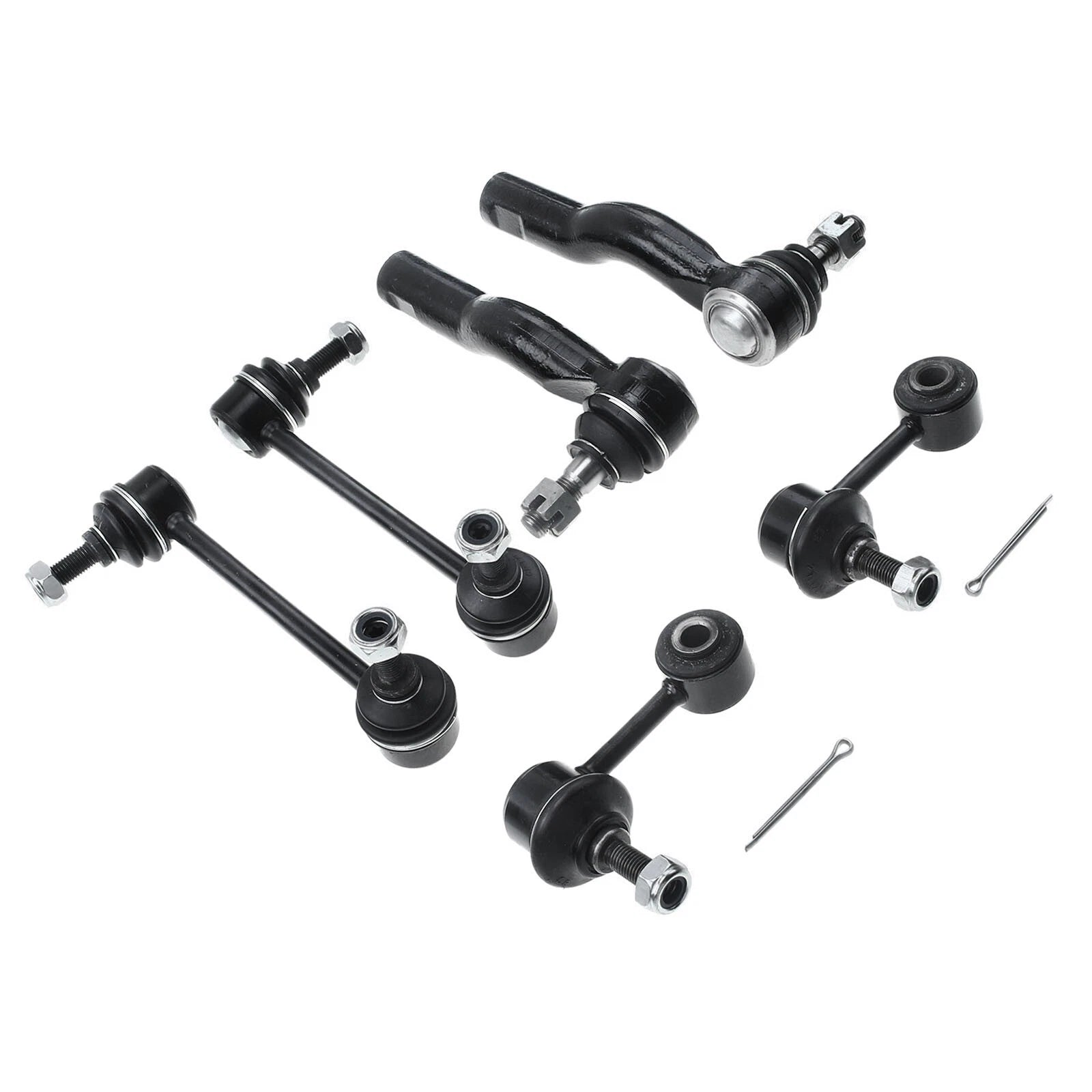 Set of 6 Sway Bar Link Tie Rod Ends for Ford Fusion Lincoln MKZ