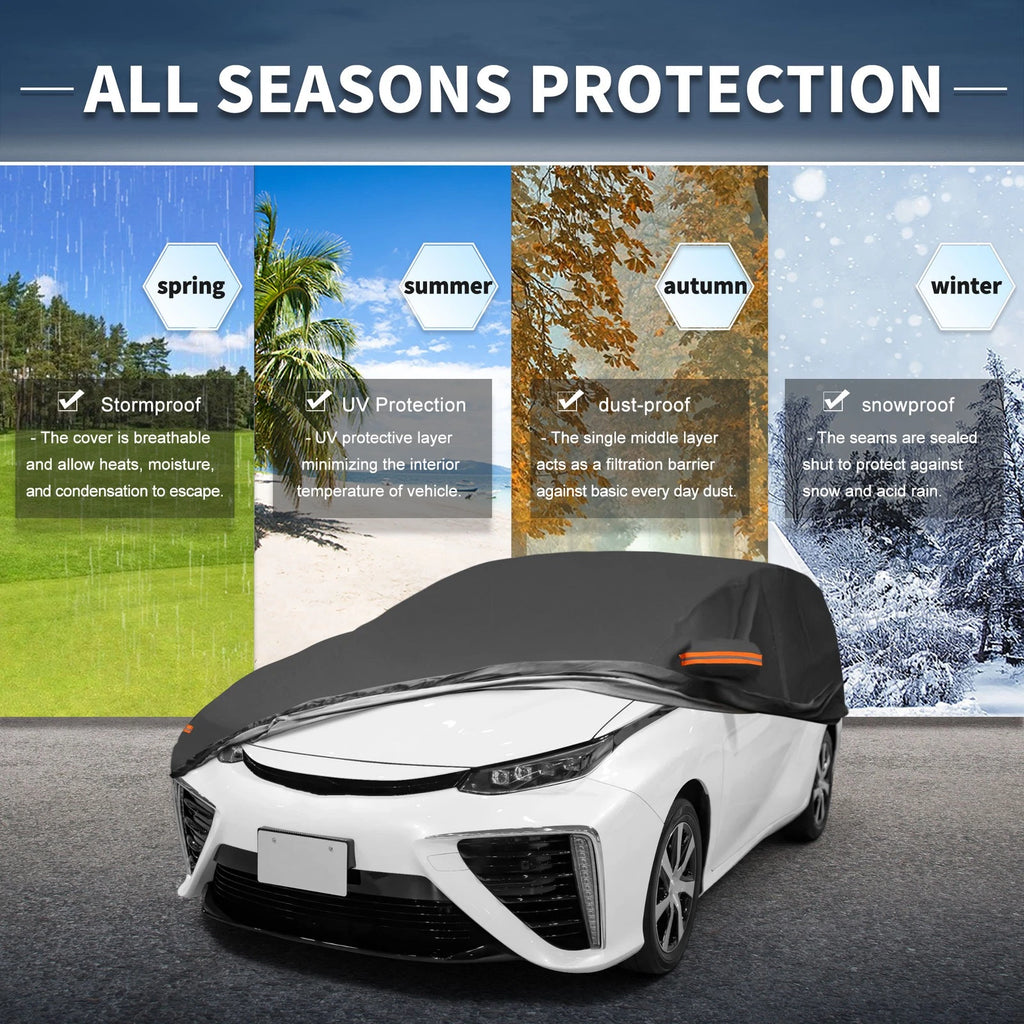 Waterproof 210D-PU Car Cover for Toyota Prius Hatchback (2010–2023)