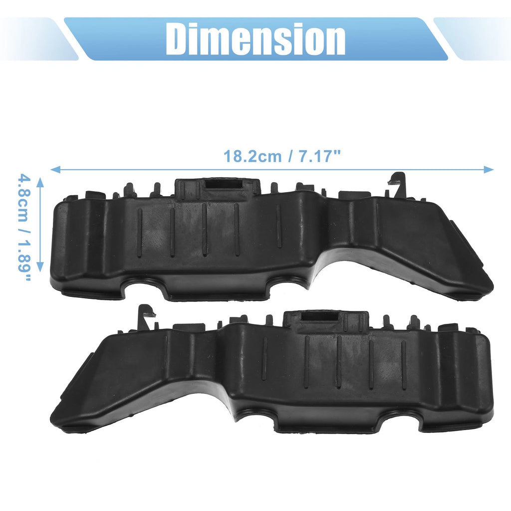 1 Pair Front Bumper Bracket for Hyundai Accent (2012) 86513-1R000 Plastic Black