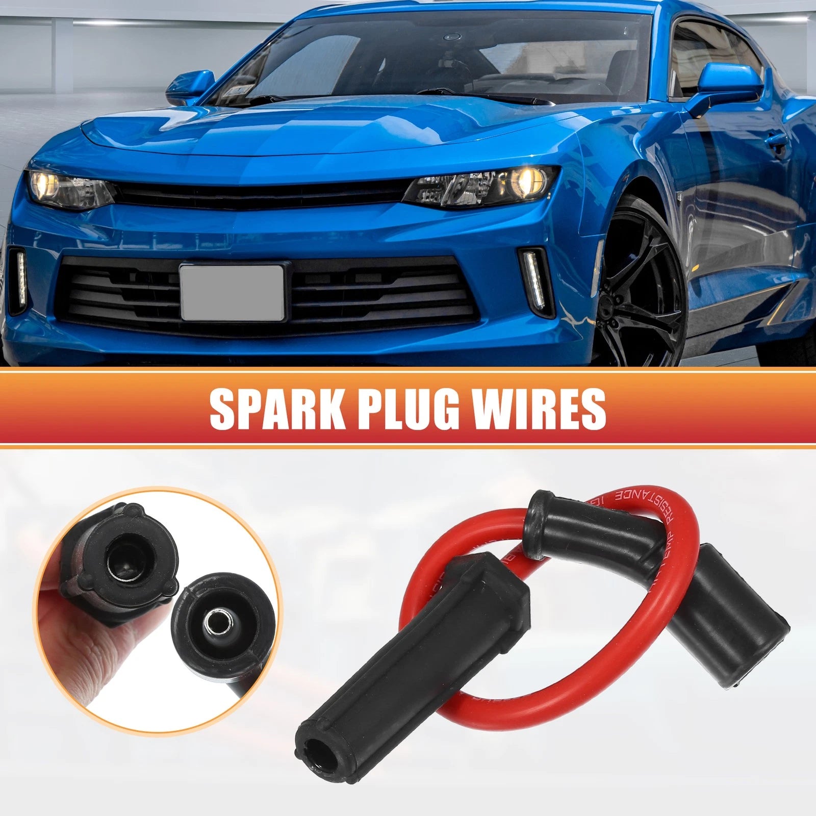 8pcs Spark Plug Wire Ignition Coil Cable No. 19351568 for Chevrolet Corvette (C5, 1997–2004)