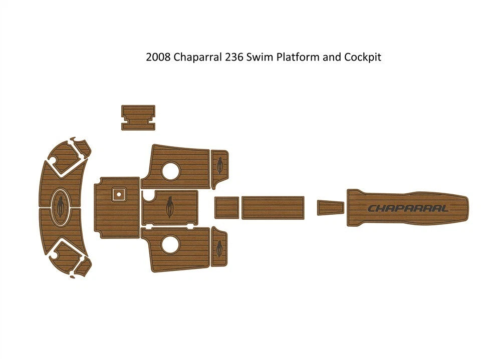 EVA Foam Teak Floor Pad Mat for Chaparral 236 SSI (2008)