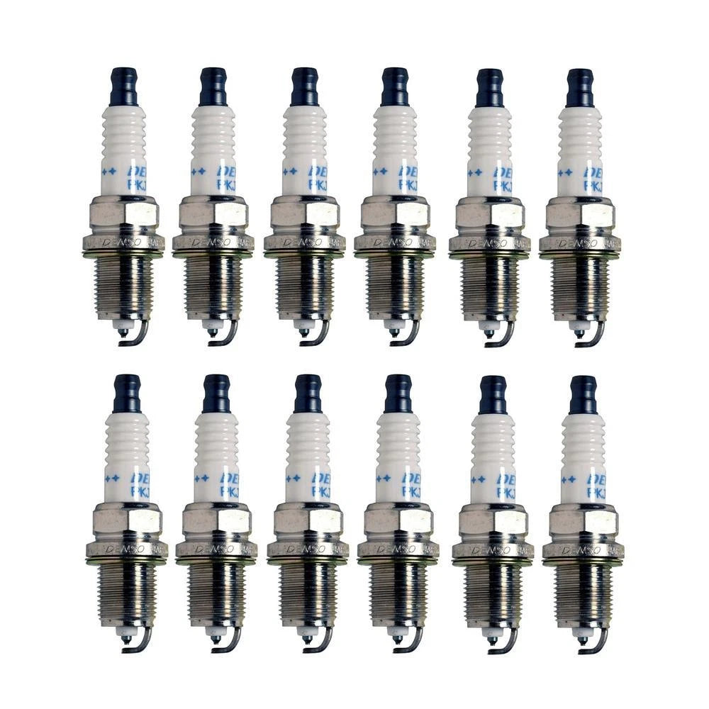 Set of 12 Denso Double Platinum Spark Plugs (Gap 0.032) for