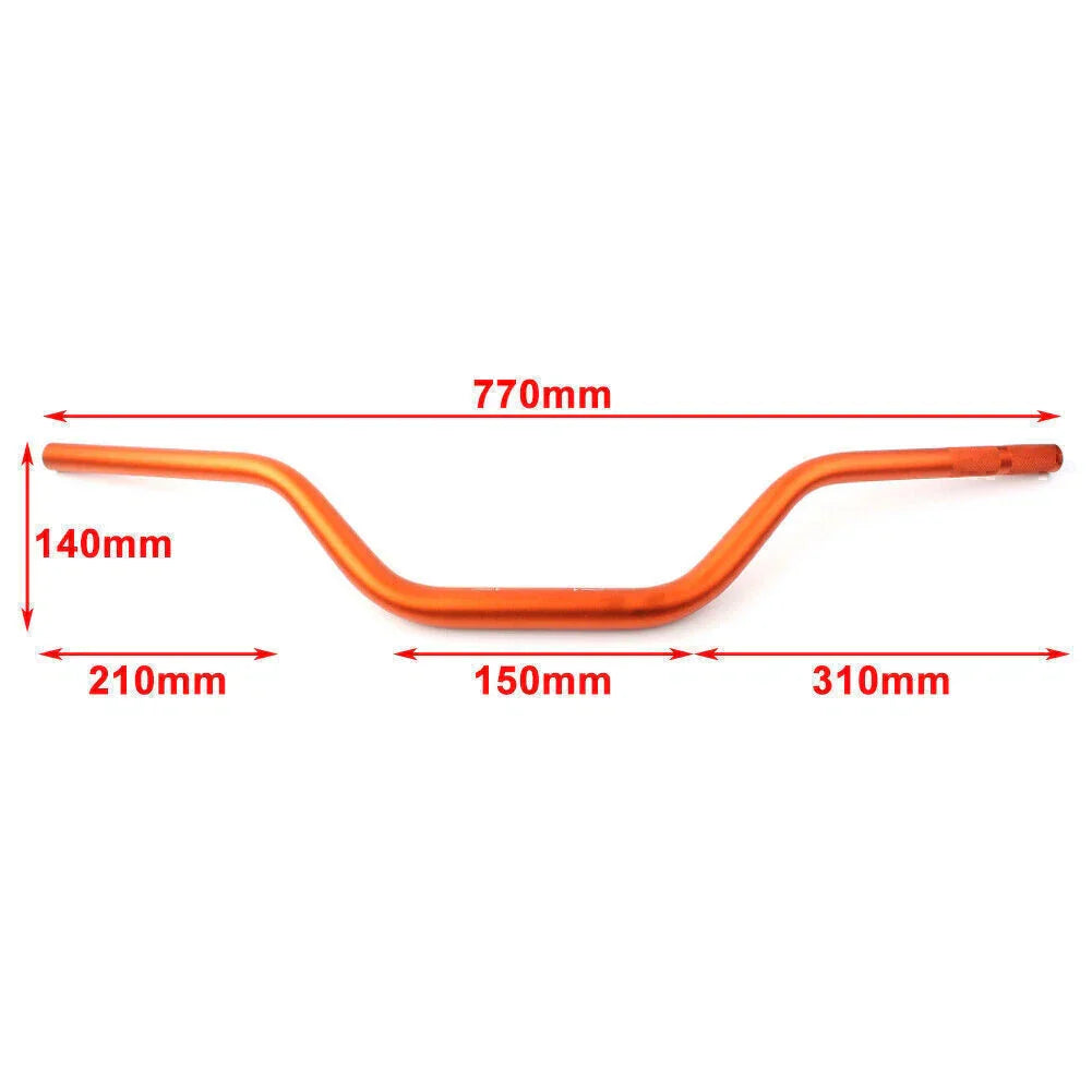 1 1/8" Mid Handlebar Fat Bars for Dirt Pit Bike Motorcycle ATV MX Orange