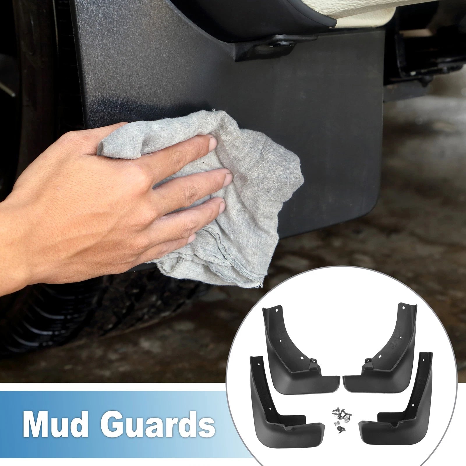 Set of 2 Front & Rear Mud Flap Splash Guards for Nissan Kicks P15 (2016–2023)