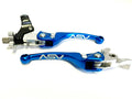 2X ASV F4 Front Brake Clutch Perch Levers Pair Blue for Yamaha YFZ 450 (2007–Present)