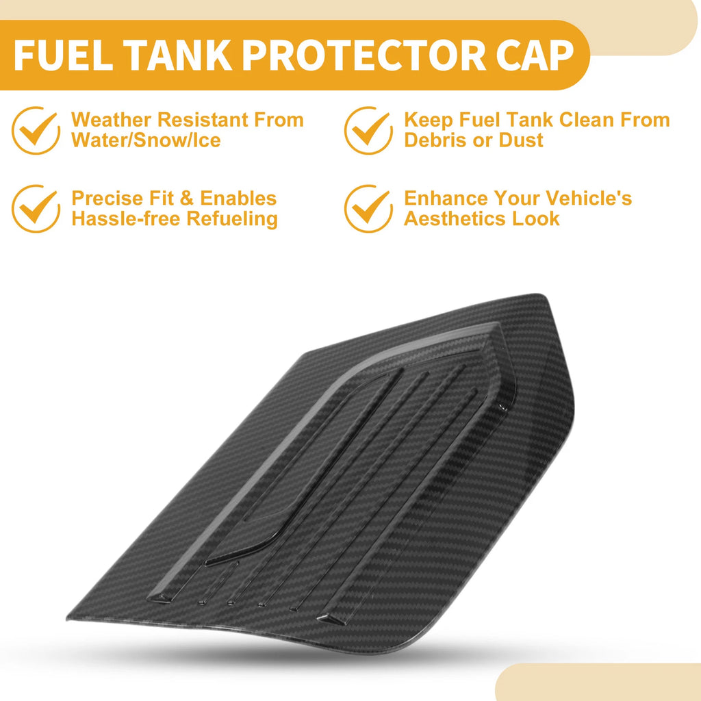 Fuel Tank Door Cap for Honda Fit (2021–2025) Carbon Fiber Black