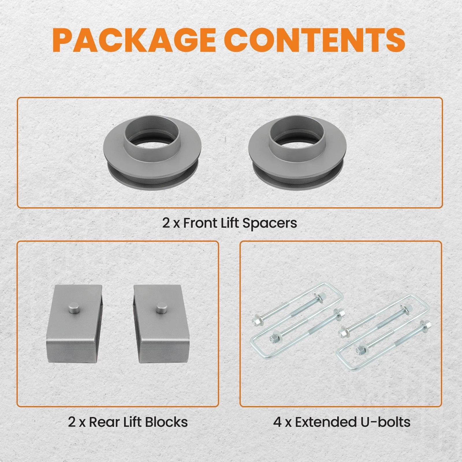 3" Front & Rear Leveling Lift Kit for GMC Sierra 1500 2WD 6-Lug (1999–2006)