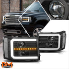 LED DRL Sequential Signal Projector Headlight for Sierra (2007–2014)