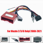 2 x Wiring Harness Connector / Stereo Adaptor for Mazda 2/3/6 (2008–2021)