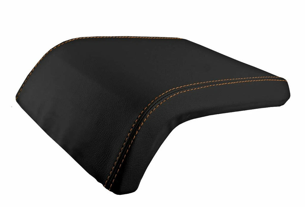 Leather Console Lid Armrest Cover for Lincoln Navigator (2007–2017) Orange Stitch