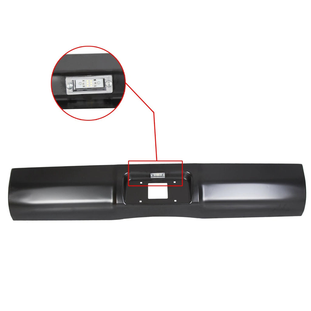 Black Rear Bumper Roll Pan with LED Light for Dodge Ram 1500 2500 3500 (1994–2001)