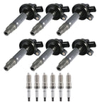 6X Ignition Coils + 6X Spark Plugs for Ford Edge (2007–2016) / Explorer (2011–2016) V6 UF553