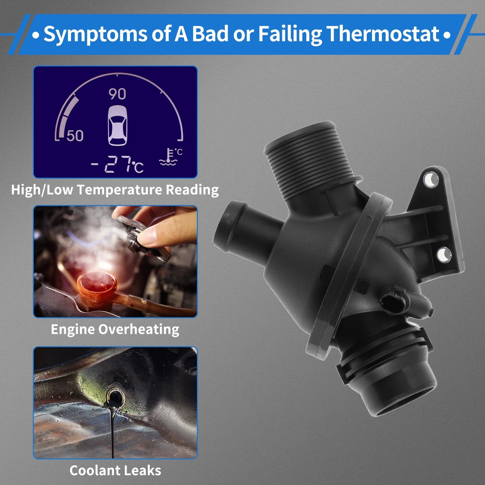 Engine Coolant Thermostat Housing Assembly for BMW 320i xDrive (2013–2018)